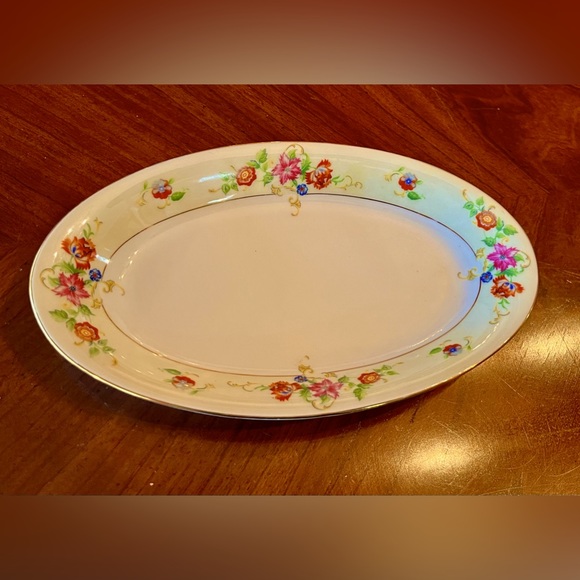 RARE Small Eschenbach Baronet style Bavarian China Pattern Floral Platter/Bowl - Picture 10 of 11